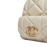 Zaino con logo embossed avorio