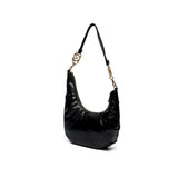 Borsa hobo a spalla forma irregolare nero