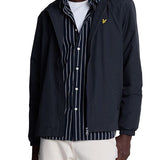 Giubbino con zip e cappuccio blu