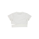 T-shirt manica corta stampa logo latte