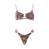 Bikini federica fantasia zebrato marrone