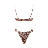 Bikini federica fantasia zebrato marrone