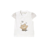 Completo due pezzi (t-shirt+short) misto cotone biscotto