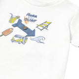 T-shirt manica corta play surf bianco