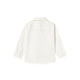 Camicia manica lunga con papillon crema