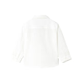 Camicia elegante con papillon bianco