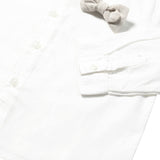 Camicia elegante con papillon bianco