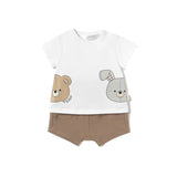 Cpmpleto t-shirt e shorts teddy muffin