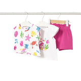 Completo tre pezzi (2 t-shirt+short) fucsia