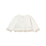 Completo giacca, blusa e shorts panna