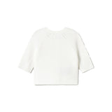 Cardigan con bottoni maglia naturale