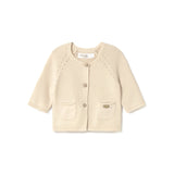 Cardigan con bottoni maglia beige