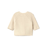Cardigan con bottoni maglia beige