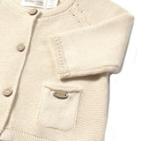 Cardigan con bottoni maglia beige