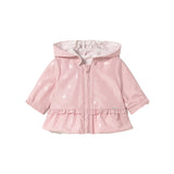 Giubbino con zip e cappuccio reversibile rosa
