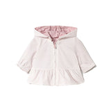Giubbino con zip e cappuccio reversibile rosa