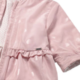 Giubbino con zip e cappuccio reversibile rosa