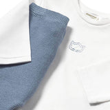 Completo 3 pezzi (cardigan+t-shirt+gambaletto) blu