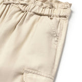 Pantalone cargo in cotone beige