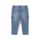 Jeans cargo stretch denim medio