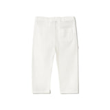 Pantalone chino relaxed lino bianco