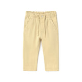 Pantalone chino relaxed lino beige