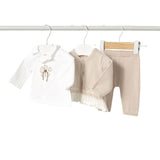 Completo tre pezzi (giacca+pantalone+t-shirt) beige
