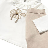 Completo tre pezzi (giacca+pantalone+t-shirt) beige