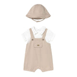 Completo 2 pezzi (pagliaccetto+cappuccio) beige