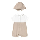 Completo 2 pezzi (pagliaccetto+cappuccio) beige