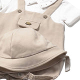 Completo 2 pezzi (pagliaccetto+cappuccio) beige