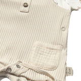 Pagliaccetto finta salopette in cotone ceramica