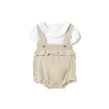 Completo due pezzi (blusa+salopette ) beige