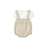 Completo due pezzi (blusa+salopette ) beige