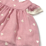 Abito manica corta con farfalline e culotte rosa