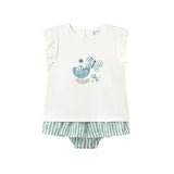 Completo due pezzi (t-shirt+ gonna) smeraldo