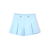 Completo due pezzi (blusa+short) poly bianco/celeste