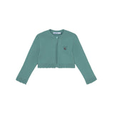 Cardigan con bottoni tricot smeraldo