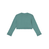 Cardigan con bottoni tricot smeraldo