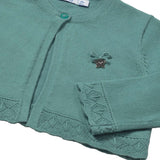 Cardigan con bottoni tricot smeraldo