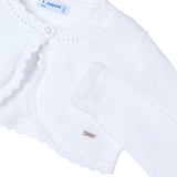 Bolerino basic tricot bianco