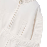 Tuta con zip combinata bianco multi