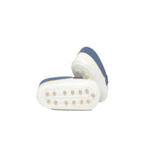 Mocassino elegante bianco/blu