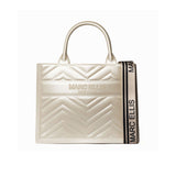 Borsa a mano flat Buby wave M beige/oro