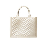 Borsa a mano flat Buby wave M beige/oro