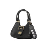 Borsa a mano flat Circle nero/oro