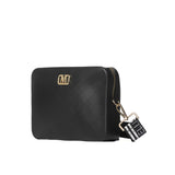 Borsa a spalla flat Flowe nero/oro