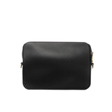 Borsa a spalla flat Flowe nero/oro