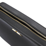 Borsa a spalla flat Flowe nero/oro