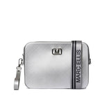 Borsa a spalla flat Flowe grigio/argento